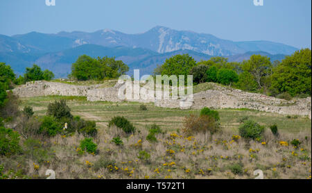 Vue depuis le panorama au-dessus des Jastres Aubenas en ardeche en france Banque D'Images