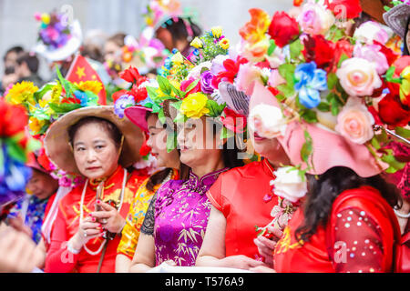 New York, USA. Apr 21, 2019. New York City Parade de Pâques le 21 avril 2019 à New York. (PHOTO : WILLIAM VOLCOV/BRÉSIL PHOTO PRESSE) Credit : Brésil Photo Presse/Alamy Live News Banque D'Images