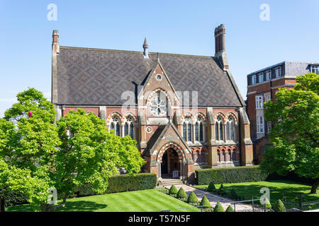 Bibliothèque Vaughnan, Harrow School, la herse-on-the-Hill, district londonien de Harrow, Greater London, Angleterre, Royaume-Uni Banque D'Images