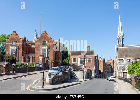 Vieux Discours Prix Gallery et chapelle, Harrow School, la herse-on-the-Hill, district londonien de Harrow, Greater London, Angleterre, Royaume-Uni Banque D'Images