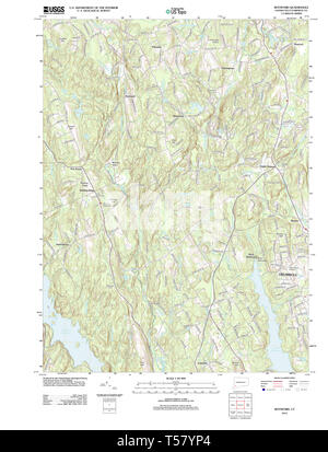 Carte TOPO USGS Connecticut CT Botsford 20120521 Restauration TM Banque D'Images