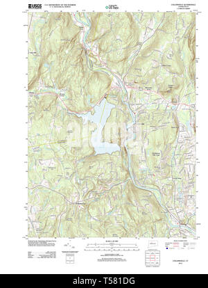 Carte TOPO USGS Connecticut CT Collinsville 20120523 Restauration TM Banque D'Images
