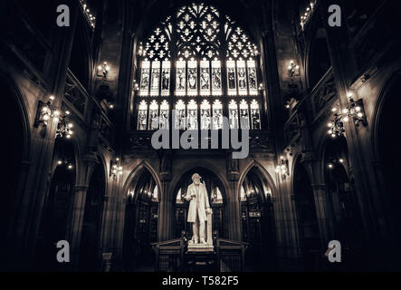 John Rylands Library sur Deansgate Manchester Banque D'Images