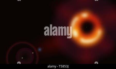 Trou noir, total eclipse, illustration image abstraite. Illustration de Vecteur