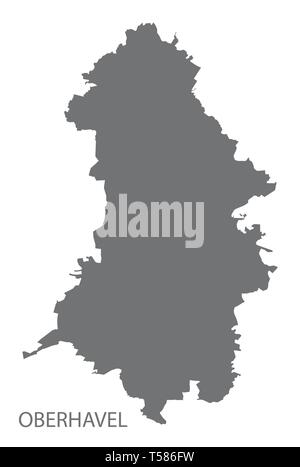 Carte du comté de Grey Oberhavel Brandenburg Allemagne Illustration de Vecteur