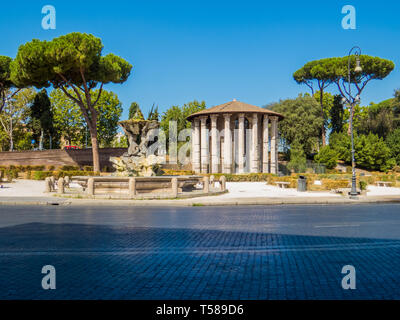 Temple d'Hercule Victor (Italien : Tempio di Ercole Vincitore). À Rome, Italie Banque D'Images