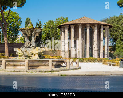 Temple d'Hercule Victor (Italien : Tempio di Ercole Vincitore). À Rome, Italie Banque D'Images