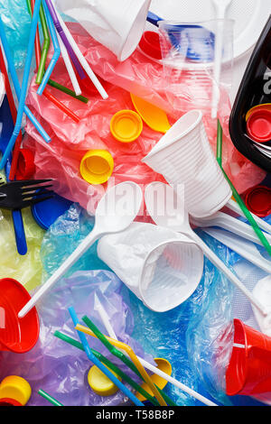 Concept de déchets plastiques Banque D'Images