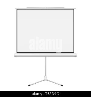 Projecteur blanc isolé de l'écran Banque D'Images