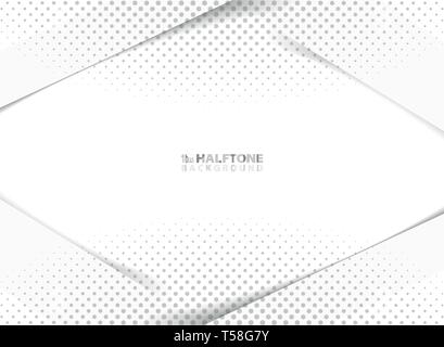 Résumé nouvelle tech design de demi-teintes gris et blanc décoration sur fond gris. Vous pouvez utiliser pour votre annonce, Affiche, site web, mise en page, illustrations, print, annuel Illustration de Vecteur