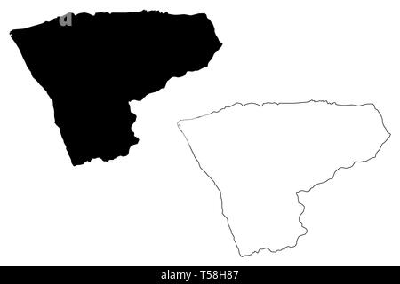 Province du Zaïre (Provinces de l'Angola, de la République de l'Angola) map vector illustration gribouillage, croquis Zaïre map Illustration de Vecteur