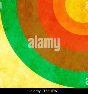 Vintage grunge background avec vieux papier texture et motif à rayures circulaires Banque D'Images