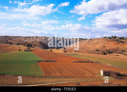 Paysage. Calatañazor. La province de Soria, Castilla Leon, Espagne. Banque D'Images