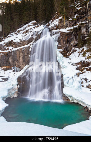 Cascade de Krimml, Autriche en hiver Banque D'Images