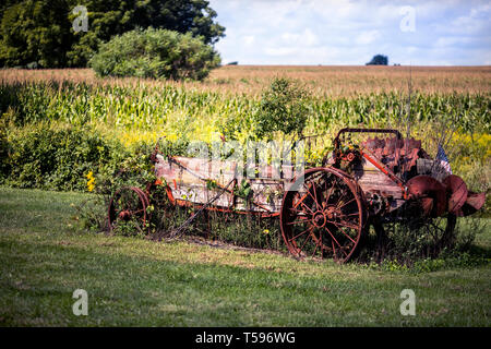 Ancienne ferme wagon Banque D'Images