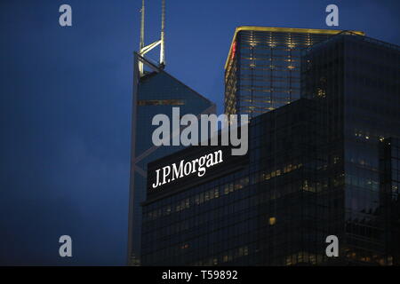 La JP Morgan de hong kong Banque D'Images
