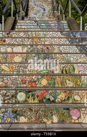 La 16e Avenue, sol carrelé projet Steps Banque D'Images