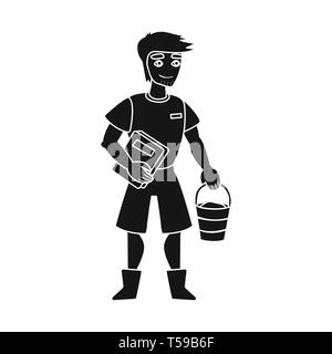 Objet isolé de gardien et l'homme logo. Collection de et de zoo keeper stock vector illustration. Illustration de Vecteur