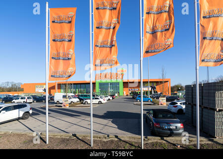 Globus Bereichen en Kaltenkirchen, Allemagne. Globus est une chaîne de distribution allemand d'hypermarchés, magasins de bricolage, et de magasins d'électronique. Banque D'Images