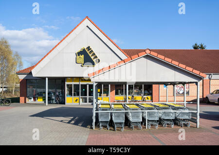 Direction générale de l'Lebensmitteldiscounter Netto à Quickborn, Allemagne. Netto est une exploitation de supermarchés discount danois au Danemark, Allemagne, Pologne et Suède. Banque D'Images