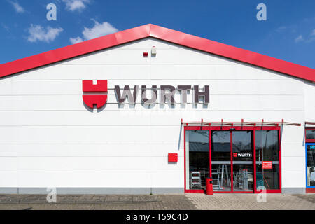 Wurth succursale à Delmenhorst, Allemagne. La Wurth Group est leader du marché mondial dans le commerce avec des matériaux de liaison. Banque D'Images