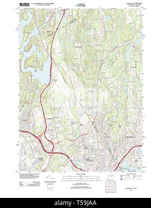 Carte TOPO USGS Connecticut CT Glenville 20120521 Restauration TM Banque D'Images