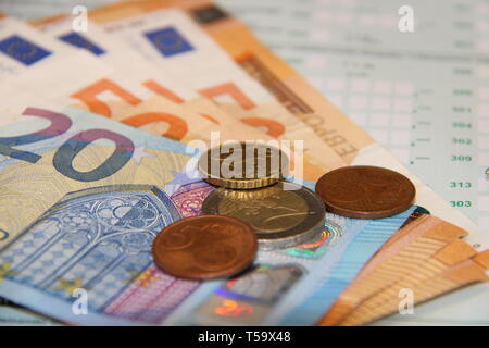 Argent Geld Steuererklärung business Banque D'Images