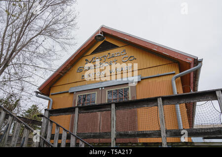 Denton, MD - 5 Avril, 2019 : c'est une réplique de la Maryland Steamboat Company's building sur la Choptank River et est un arrêt en Harriet Tubma Banque D'Images