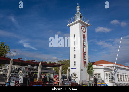 Station de la rivière de Belem sur le fleuve Tage à Lisbonne, Portugal Banque D'Images