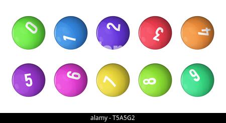 Des balles pour collection de loterie. Vector illustration. Des jeux de hasard. Illustration de Vecteur