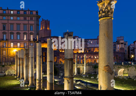 Palatin et le Forum romain. Rome, Italie. Banque D'Images