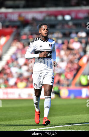 Ryan Sessegnon de Fulham lors de la Premier League match entre l'AFC Bournemouth et Fulham à la vitalité Bournemouth 20 avril 2019 Stade Editorial uniquement. Pas de merchandising. Pour des images de football Premier League FA et restrictions s'appliquent inc. aucun internet/mobile l'usage sans licence FAPL - pour plus de détails Football Dataco contact Banque D'Images