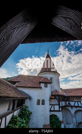 Le Château de Bran près de Bran, Roumanie, communément appelé "château de Dracula", accueil de personnage de Bram Stoker's Dracula" "roman Banque D'Images