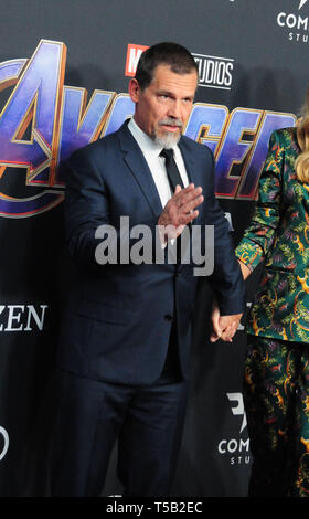 Los Angeles, Californie, USA. 22 avr, 2019. L'acteur Josh Brolin assiste à la première mondiale de Marvel Studios' 'Avengers : Endgame' le 22 avril 2019 au Los Angeles Convention Center à Los Angeles, Californie, USA. Credit : Barry King/Alamy Live News Banque D'Images