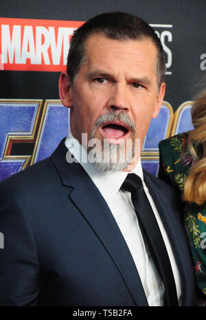 Los Angeles, Californie, USA. 22 avr, 2019. L'acteur Josh Brolin assiste à la première mondiale de Marvel Studios' 'Avengers : Endgame' le 22 avril 2019 au Los Angeles Convention Center à Los Angeles, Californie, USA. Credit : Barry King/Alamy Live News Banque D'Images