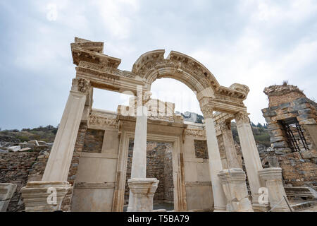 L''ancienne ville grecque d'Ephèse à Selcuk, Izmir Turquie province. Banque D'Images