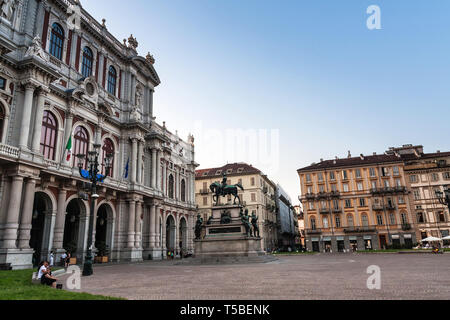 La Place Carlo Alberto, Turin Banque D'Images