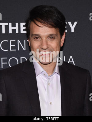 22 avril 2019 - Los Angeles, Californie, USA - RALPH MACCHIO assiste à la première projection et la Conversation de YouTube de l'original ''Cobra Kai'' Saison 2 au Paley Center for Media. (Crédit Image : © ZUMA/Bennight Billy sur le fil) Banque D'Images