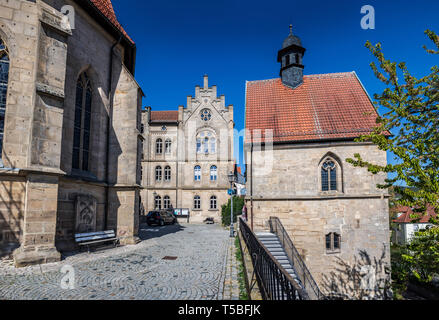 KRONACH, ALLEMAGNE - CIRCA AVRIL 2019 : Johannes der alias Taeufer église Saint Jean-Baptiste de Kronach en Bavière, Allemagne Banque D'Images