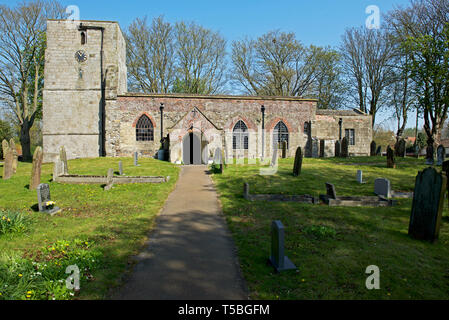 L'église de St Cuthbert, Burton Fleming, East Yorkshire, England UK Banque D'Images