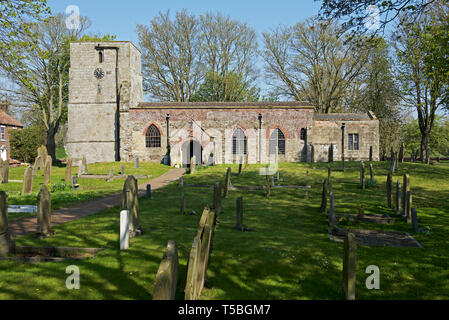 L'église de St Cuthbert, Burton Fleming, East Yorkshire, England UK Banque D'Images