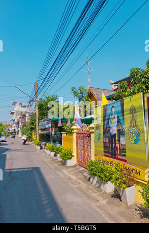 Khlong Krachaeng Road, Old town, Phetchaburi, Thailand Banque D'Images