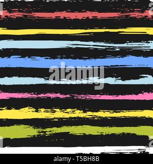 Modèle transparent avec bandes dessinés à la main Grunge.Paint stripes grunge fond vecteur. Arrière-plan lumineux en couleurs de l'été. Grun disposés horizontalement Illustration de Vecteur