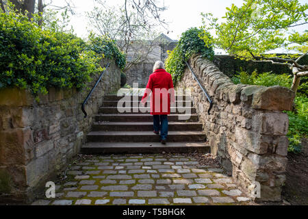 Vue sur Jardin proche de Dunbar off Canongate à Édimbourg Vieille Ville, Ecosse, Royaume-Uni Banque D'Images