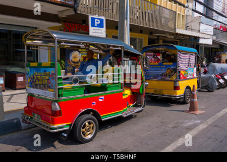 Tuk Tuks, Hua Hin, Thaïlande Banque D'Images