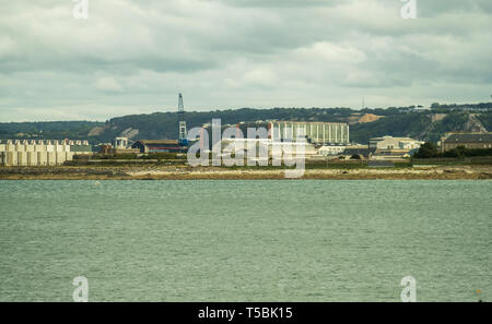 Cherbourg-Octeville, France - 27 août 2018 : La Manche et la partie côtière de Cherbourg. Normandie, France Banque D'Images