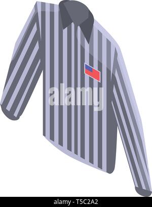 Chemise rayée de l'arbitre, l'icône de style isométrique Illustration de Vecteur