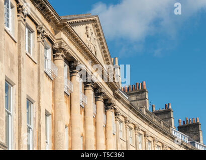 Grand rue géorgienne de Bath, en Angleterre. Banque D'Images