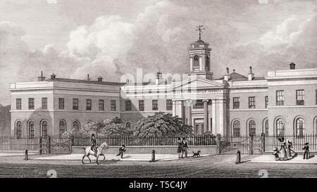 La femelle Orphan Asylum, Londres, illustration par Th. H. Berger, 1828 Banque D'Images