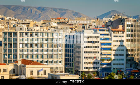 Les immeubles à appartements à Athènes, Grèce Banque D'Images